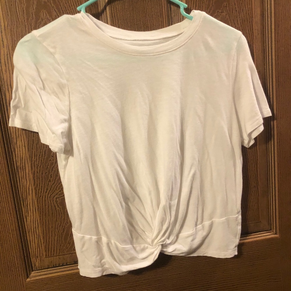 White hollister crop top